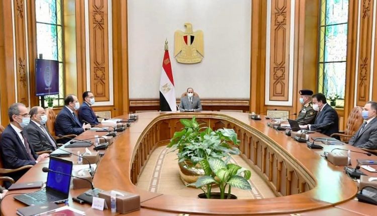 جانب من اجتماع الرئيس السيسي