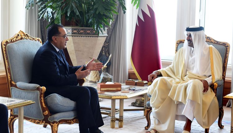 أمير قطر يلتقي الدكتور مصطفى مدبولي رئيس الوزراء