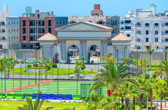 مسطحات خضراء بدمياط الجديدة