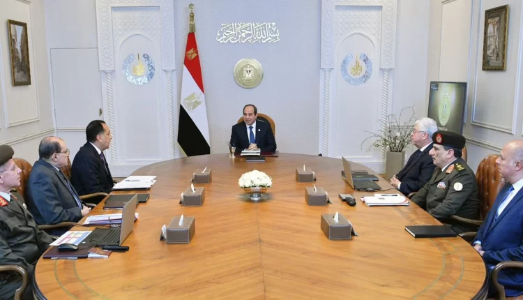 الرئيس السيسي خلال الاجتماع