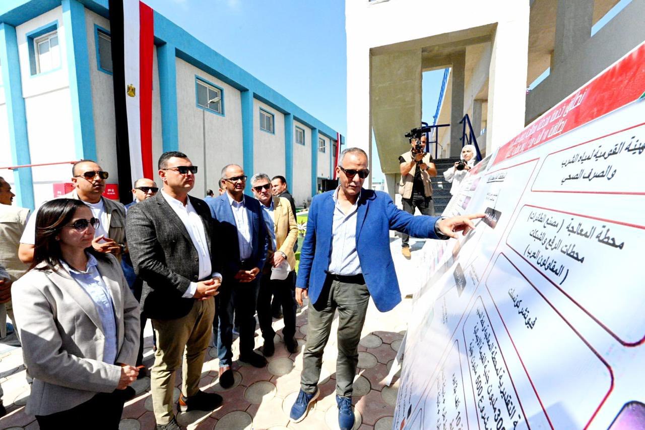 افتتاح محطة معالجة الصرف الصحي بمركز بدر