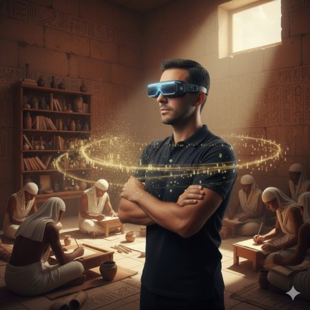 تجربة الواقع المدمج  في المتحف المصري الكبير 